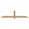 Ekena Millwork Eugene Smooth Timber Gable Bracket, Western Red Cedar, 96"W x 24"H x 5 1/2"D x 5 1/2"F, 6/12 Pitch GBW096X24X0606EUG00SWR - alternate 1